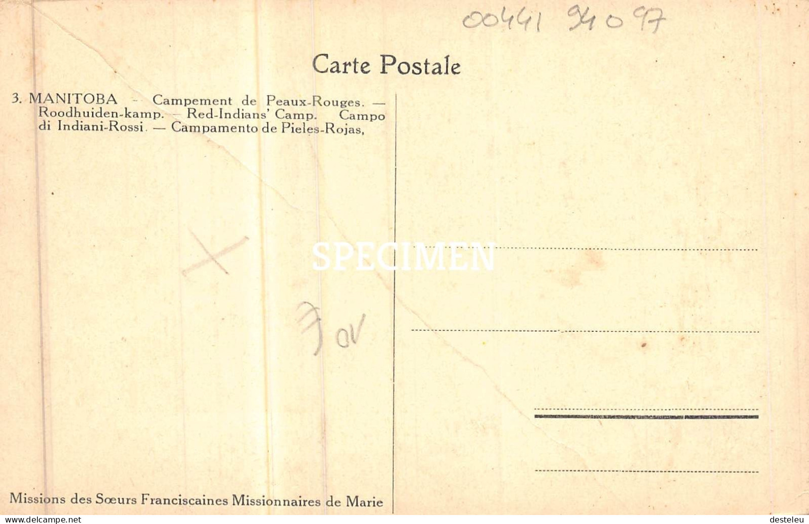 Campement De Peaux-Rouges - Indians - Manitoba  - Canada - Altri & Non Classificati