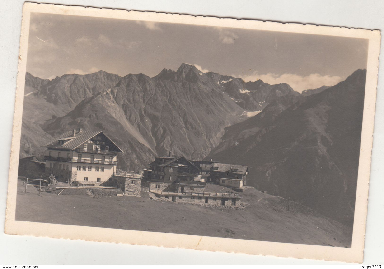 E2117) HOCHSÖLDEN - Tirol - Ötztal - Alte FOTO AK Mit  HAUS DETAILS  HOTEL ENZIAN - Sölden