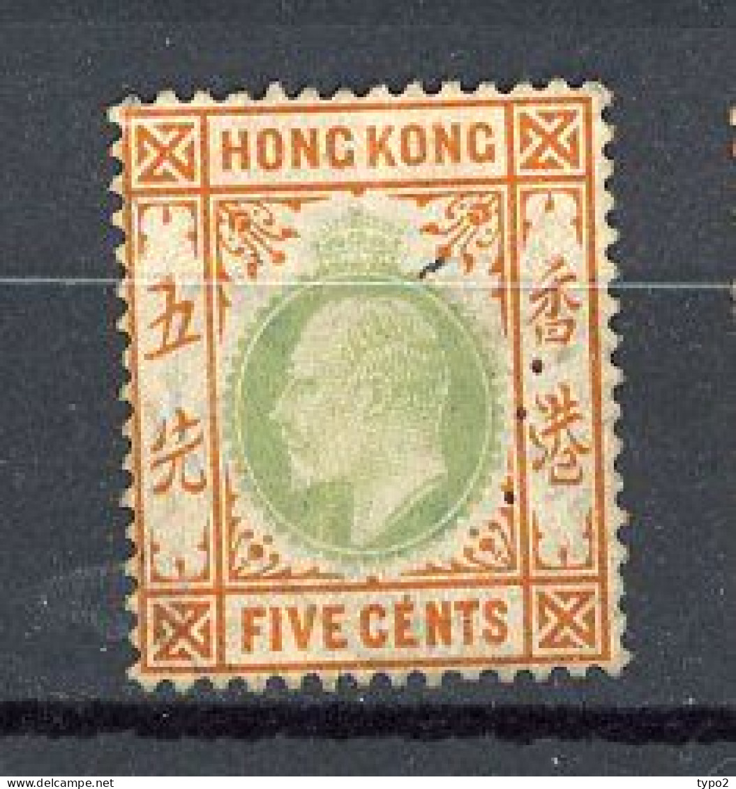 H-K  Yv. N° 80 ; SG N° 79 Fil CA Mult (o) 5c Orange Et Vert Edouard VII Cote 6 Euro BE  2 Scans - Usados