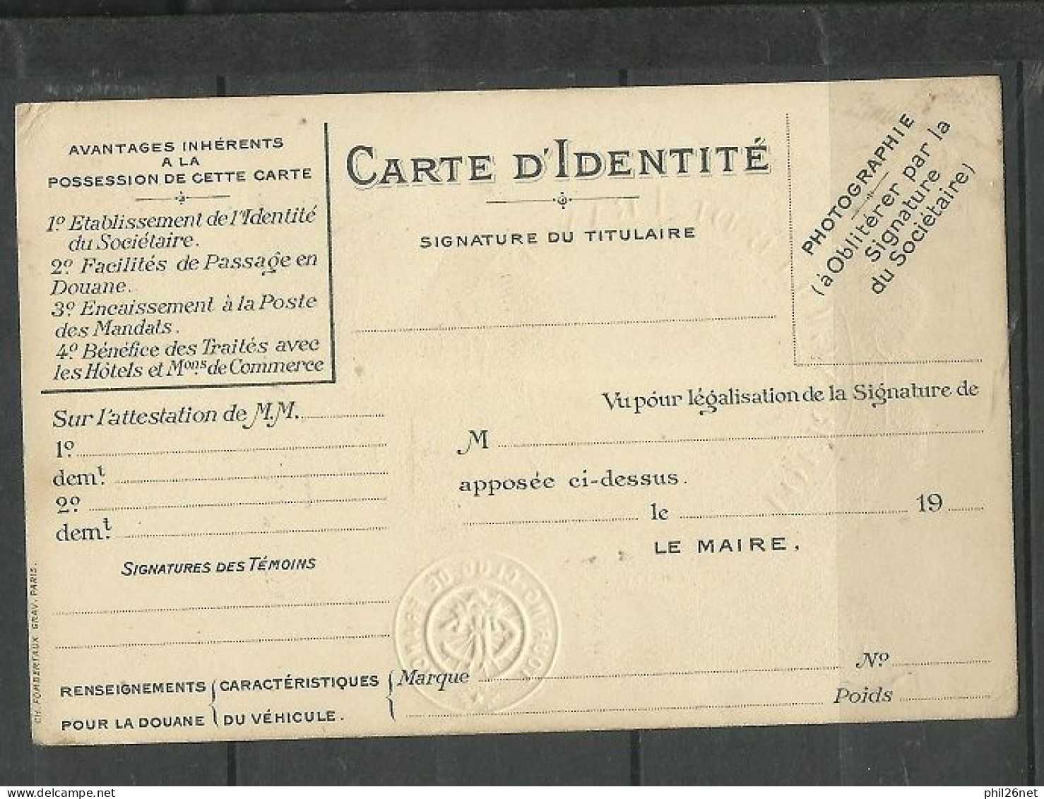 Carte Illustré  Touring Club De France 1922  Avec Vignette  B/TB      Voir Scans  Soldé ! ! ! - Lettres & Documents