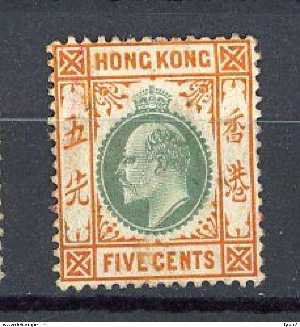 H-K  Yv. N° 80 ; SG N° 79 Fil CA Mult (o) 5c Orange Et Vert Edouard VII Cote 6 Euro BE  2 Scans - Used Stamps