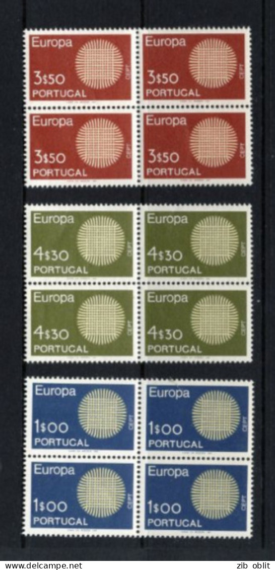 (alm) EUROPA CEPT 1970 BLOCS DE 4 Timbres Xx MNH  PORTUGAL - Neufs