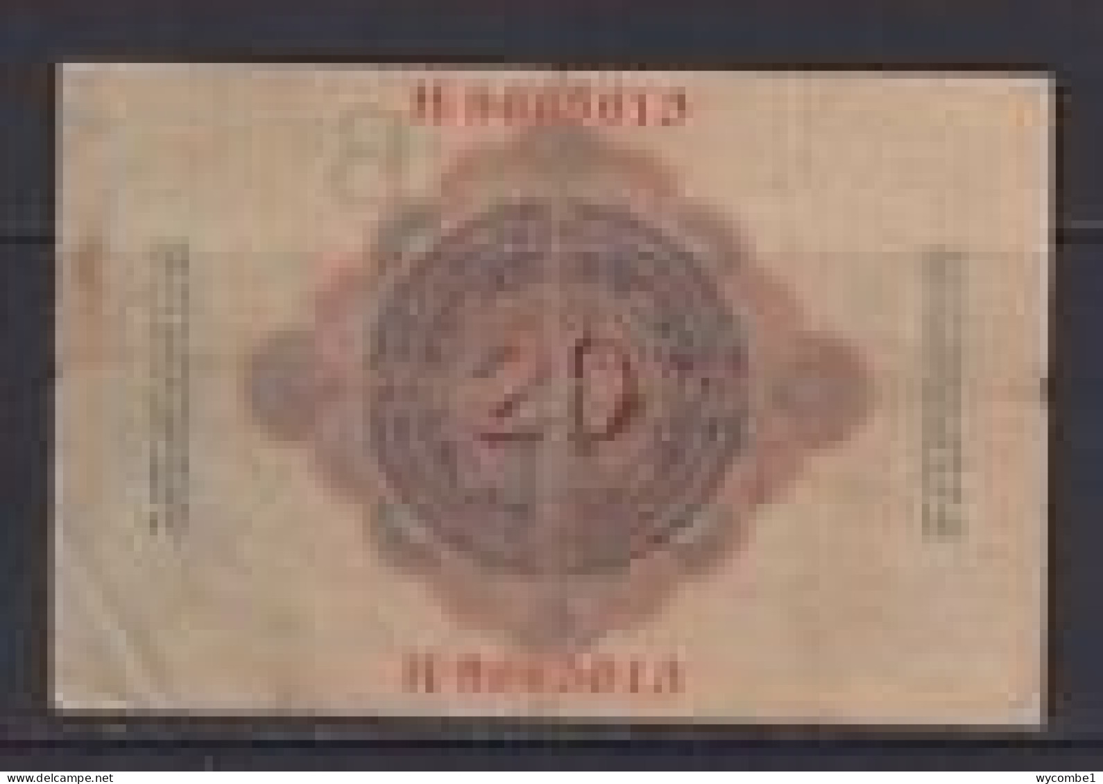 GERMANY - 1910 Reichsbanknote 20 Mark Circulated Note - 20 Mark