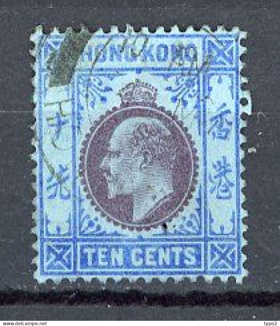 H-K  Yv. N° 83 ; SG N° 81 Fil CA Mult (o) 10c Outremer Et Violet-brun S Azuré Edouard VII Cote 2 Euro BE  2 Scans - Used Stamps