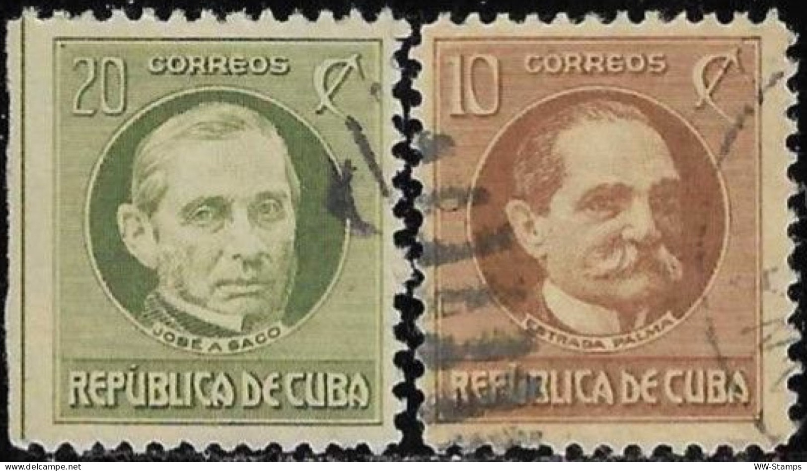 Cuba 1917 Used Stamps Politicians Palma Saco 10 20 C [WLT1841] - Gebraucht