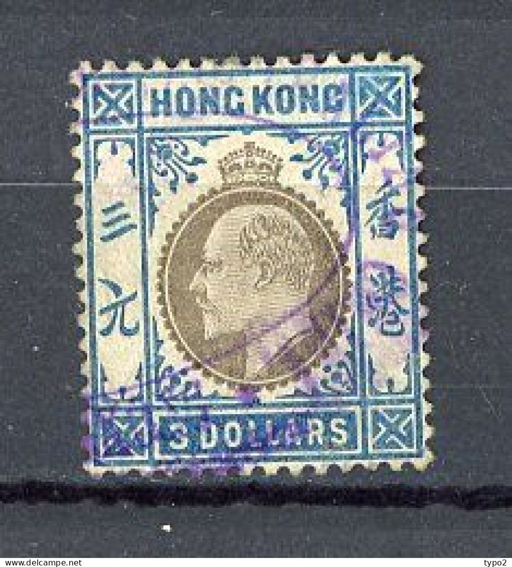 H-K  Yv. N° 92 ; SG N°88 Fil CA Mult (o) 3d Bleu Et Gris Edouard VII Cote 200 Euro BE  2 Scans - Gebruikt