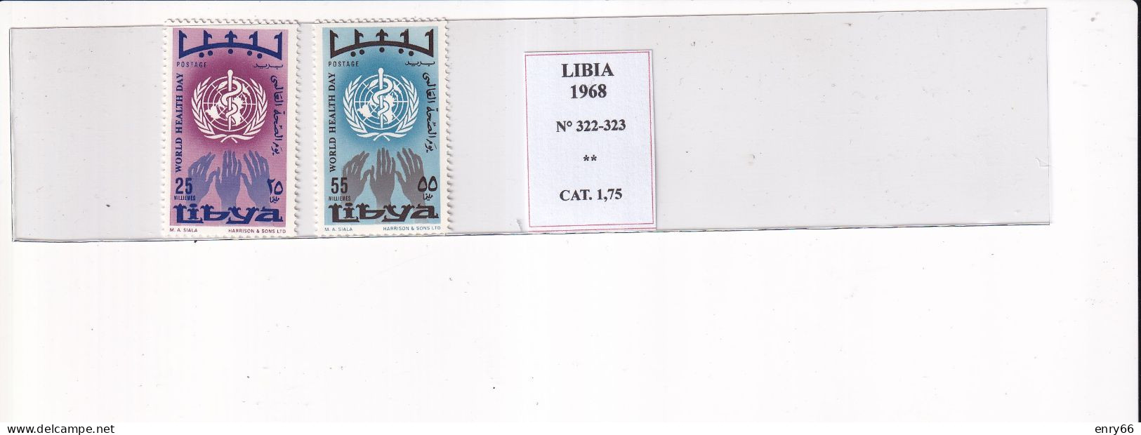 LIBIA 1968 N°322-323 MNH - Libia