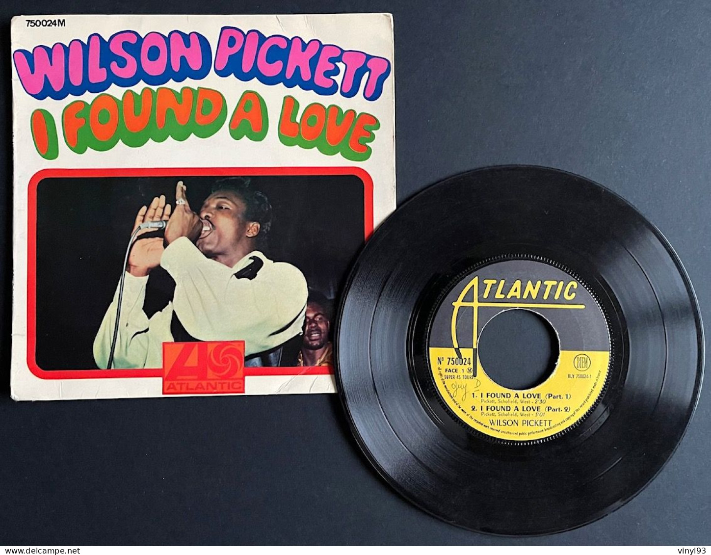 1967 - 7ème EP 45T De Wilson Pickett "I Found A Love" - Atlantic 750 024M - Autres - Musique Anglaise