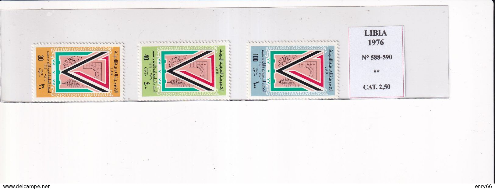 LIBIA 1976 N°588-590 MNH - Libia