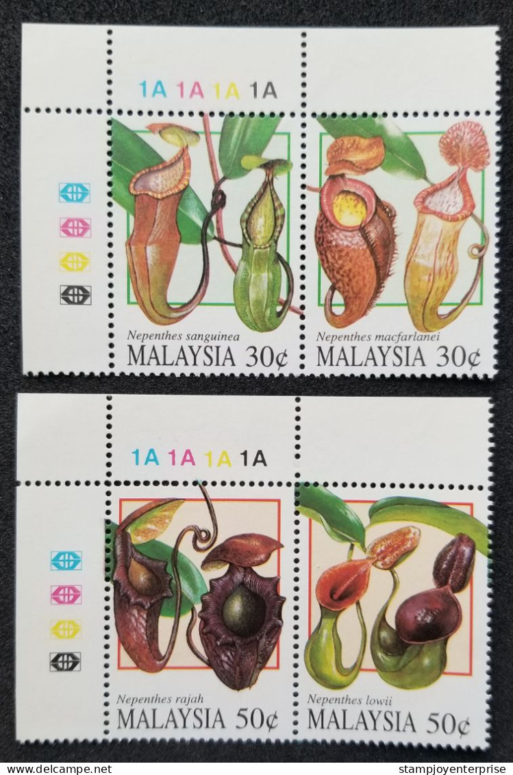 Malaysia Pitcher Plants 1996 Plant Flower Flora (stamp With Color Code) MNH - Malaysia (1964-...)