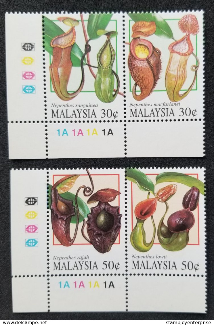 Malaysia Pitcher Plants 1996 Plant Flower Flora (stamp With Color Code MNH - Malaysia (1964-...)