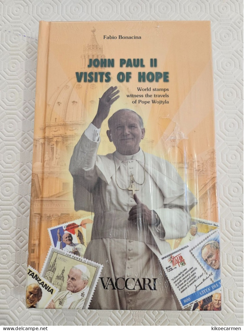 Pope John Paul II Visits Of Hope 2 Visit - Wojtyla's Travels On Stamps BONACINA COLORED PAGES New UNDER CELLOFAN Euro 22 - Temas