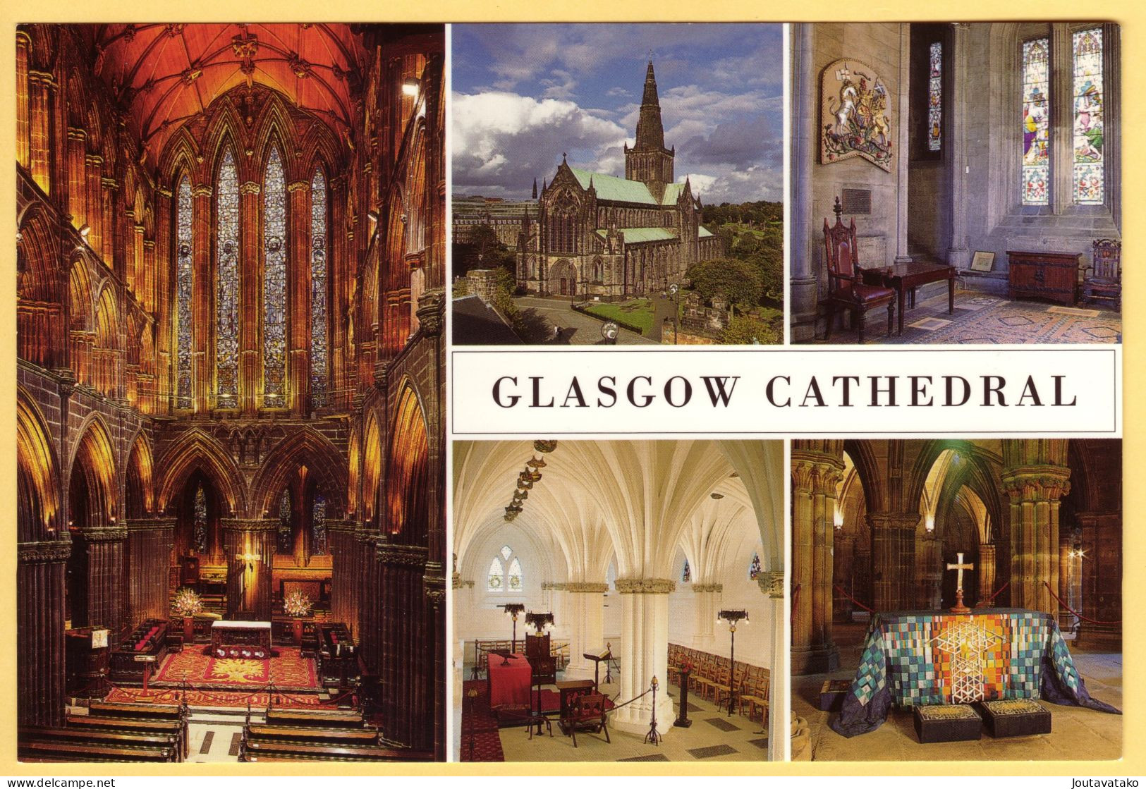Scotland - Glasgow Cathedral - Choir, Upper Chapter House, Blacader Aisle, Tomb Of St. Kentigern - Larger Size Card - Eglises Et Cathédrales