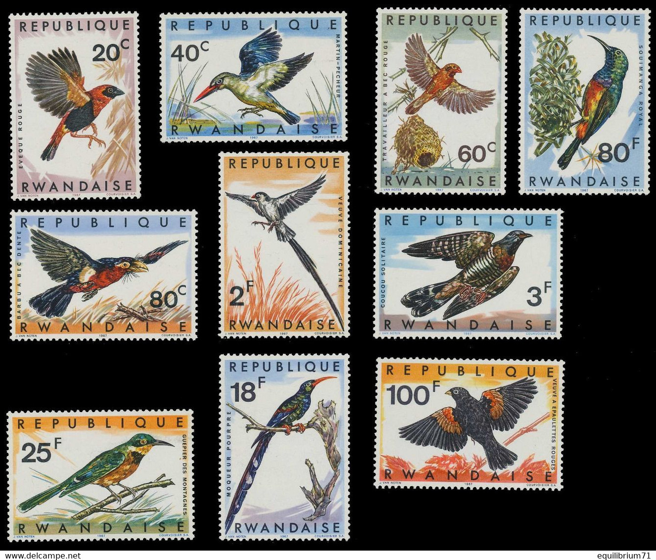 233/242** - Oiseaux / Vogels / Vögel / Birds - RWANDA - Nuevos