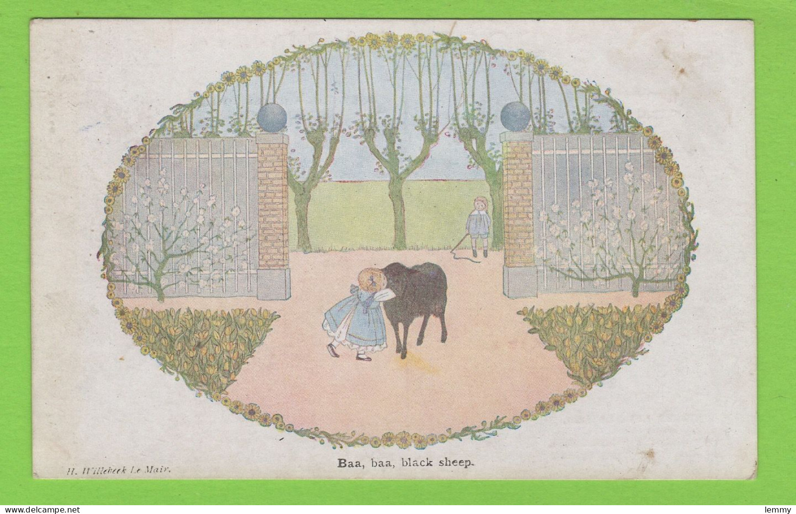 ENFANTS - ILLUSTRATEUR - H. WILLEBEEK LE MAIR - Baa, Baa, BLACK SHEEP -mouton -MORE OLD NURSERY RHYMES - Augener - 1920 - Le Mair