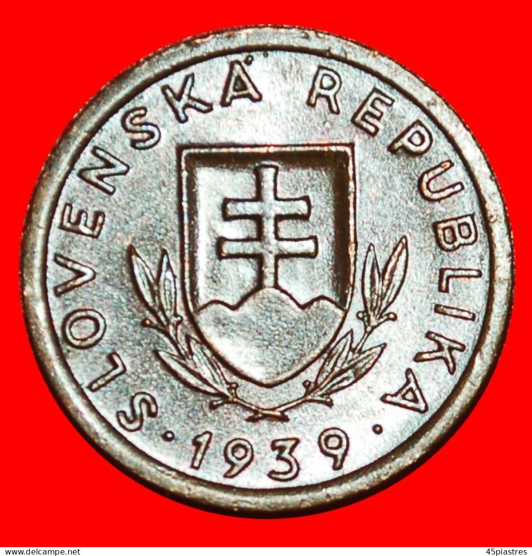 * PUPPET STATE OF GERMANY (1939-1942): SLOVAKIA  10 HELLERS 1939 WAR TIME (1939-1945)!· LOW START ·  NO RESERVE! - Slowakei