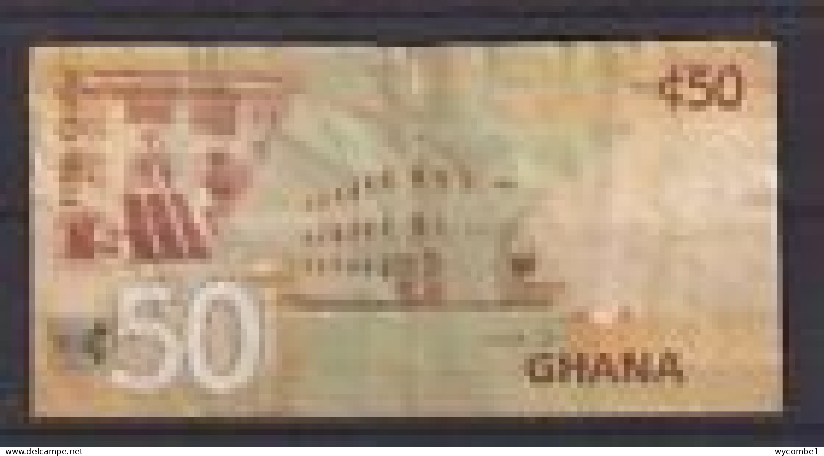 GHANA - 2015 50 Cedis Circulated Banknote As Scans - Ghana
