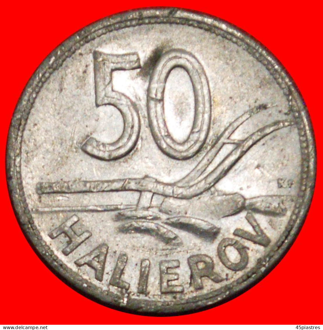 * PUPPET STATE OF GERMANY (1940-1944): SLOVAKIA  50 HELLERS 1944 WAR TIME (1939-1945) RARE! · LOW START ·  NO RESERVE! - Eslovaquia