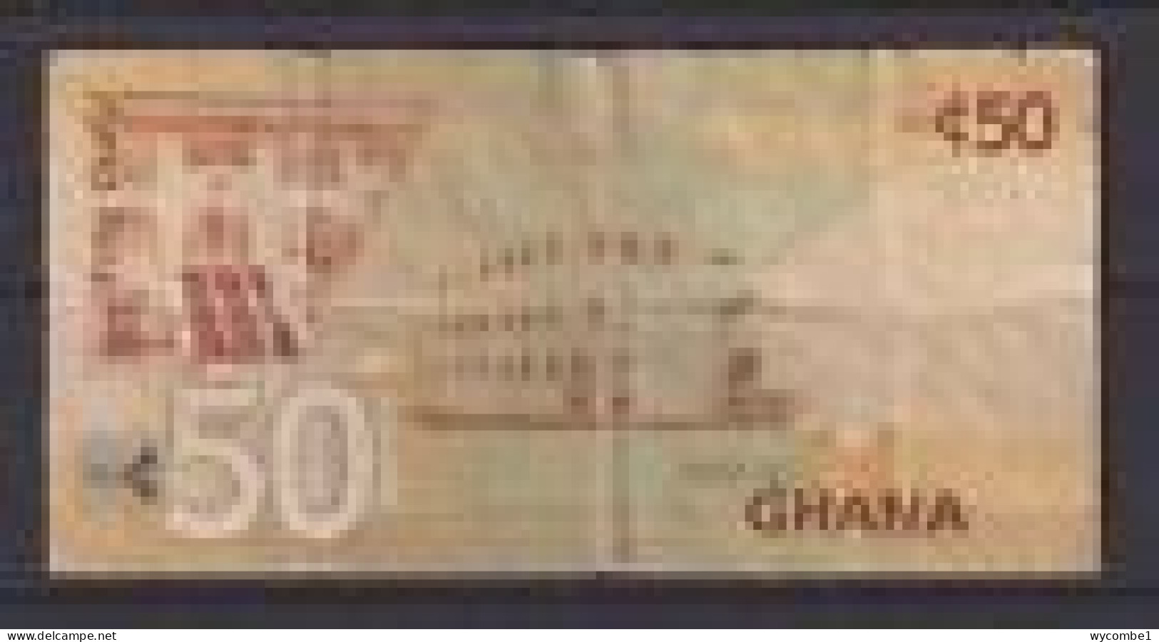 GHANA - 2015 50 Cedis Circulated Banknote As Scans - Ghana