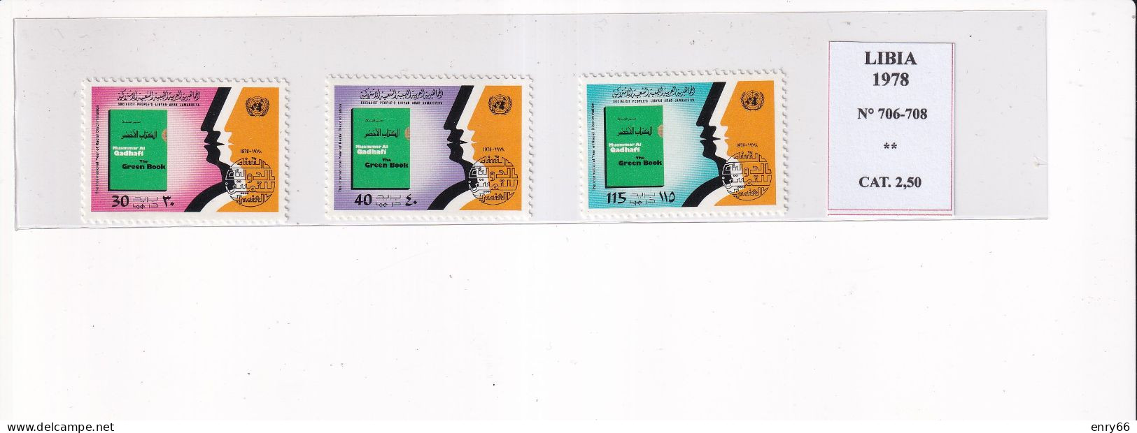 LIBIA 1978 N°706-708 MNH - Libia