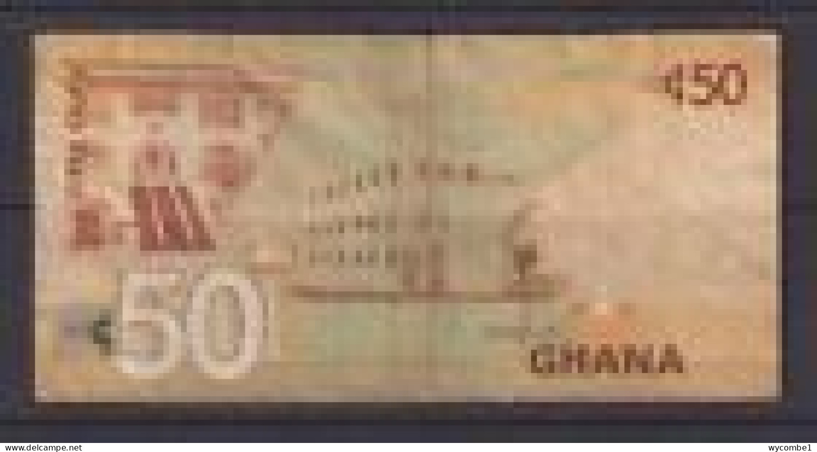 GHANA - 2015 50 Cedis Circulated Banknote As Scans - Ghana