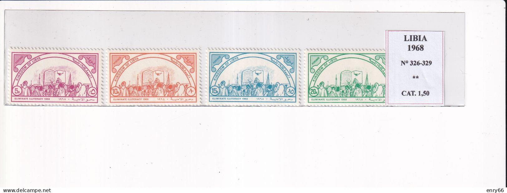 LIBIA 1968 N°326-329 MNH - Libia