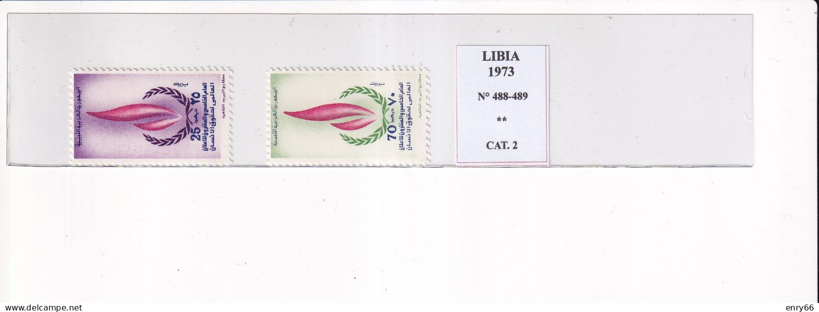 LIBIA 1973 N°488-489 MNH - Libia