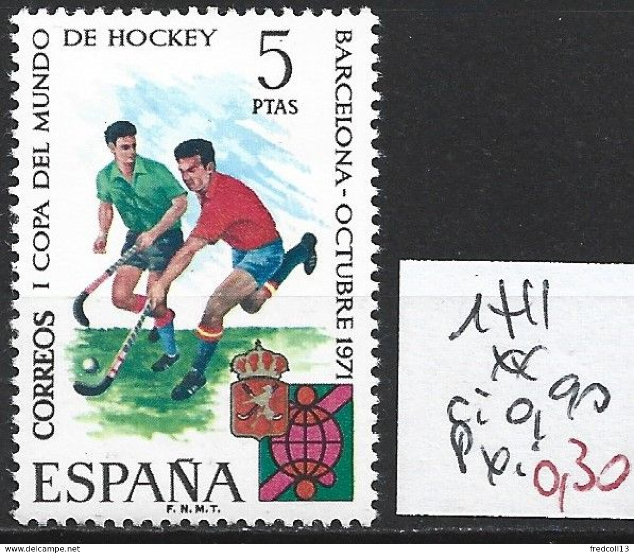 ESPAGNE 1711 ** Côte 0.90 € - Hockey (sur Gazon)