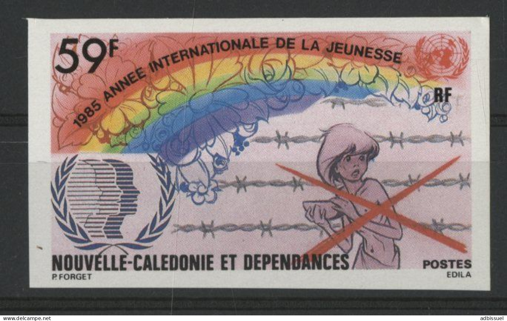 NOUVELLE CALEDONIE N° 507 NON DENTELES Neufs ** 59 Fr  Année Internationale De La Jeunesse. TB - Unused Stamps