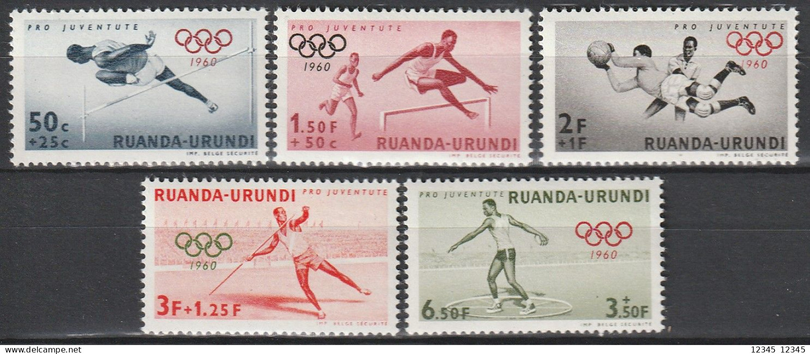 Ruanda Urundi 1960, Postfris MNH, Olympic Games - Nuevos