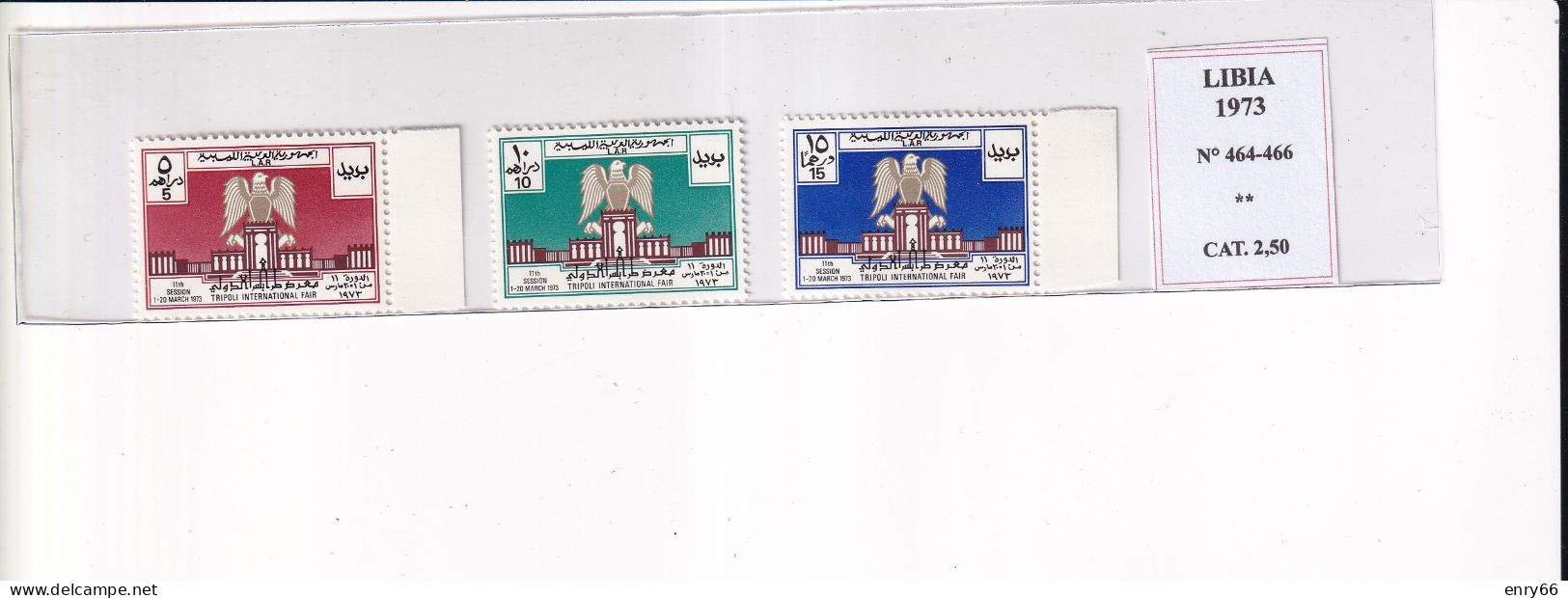 LIBIA 1973 N°464-466 MNH - Libia