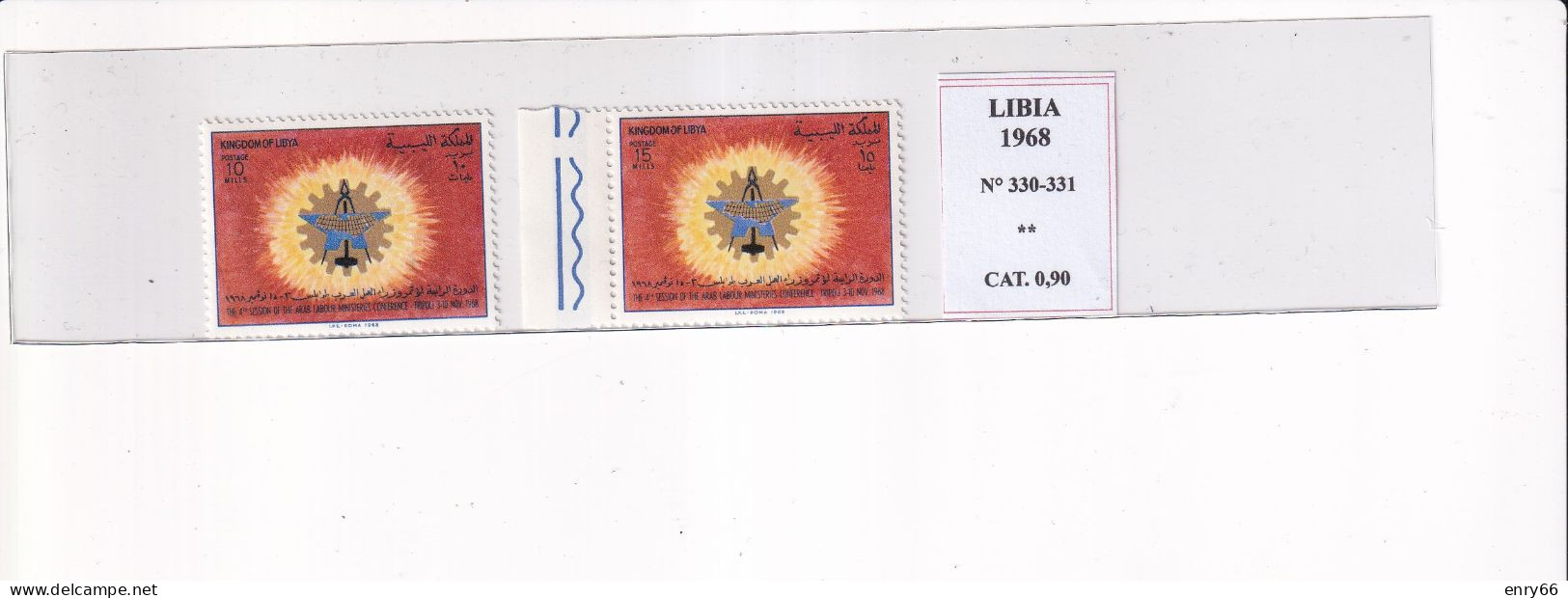 LIBIA 1968 N°330-331 MNH - Libia