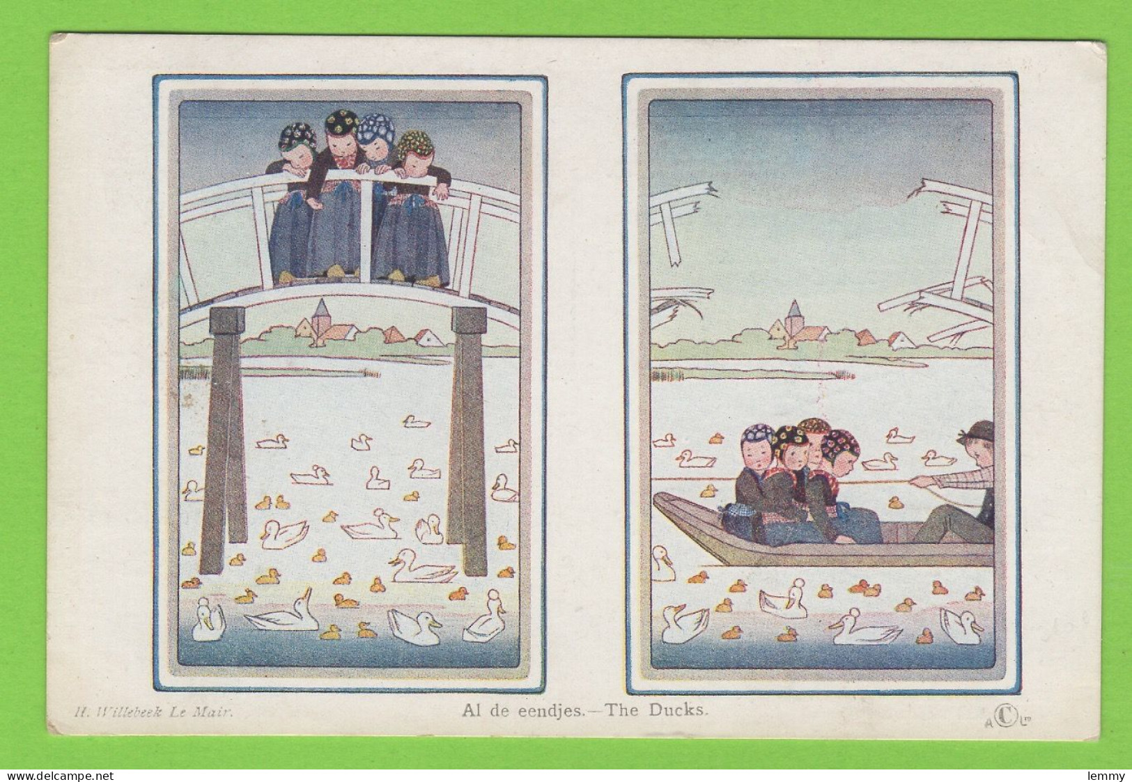 ENFANTS - ILLUSTRATEUR - H. WILLEBEEK LE MAIR -  THE DUCKS - LES CANARDS - MORE OLD NURSERY RHYMES - Augener - 1918 - Le Mair