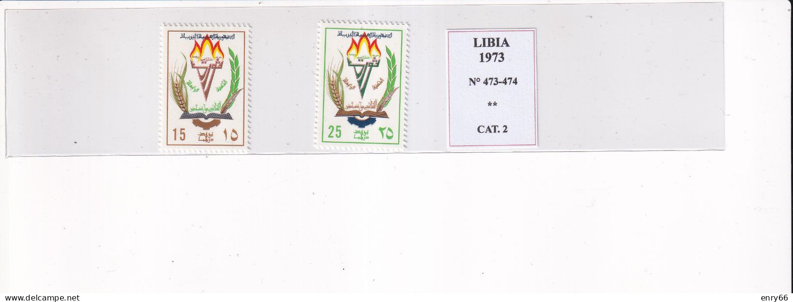 LIBIA 1973 N°473-474 MNH - Libia