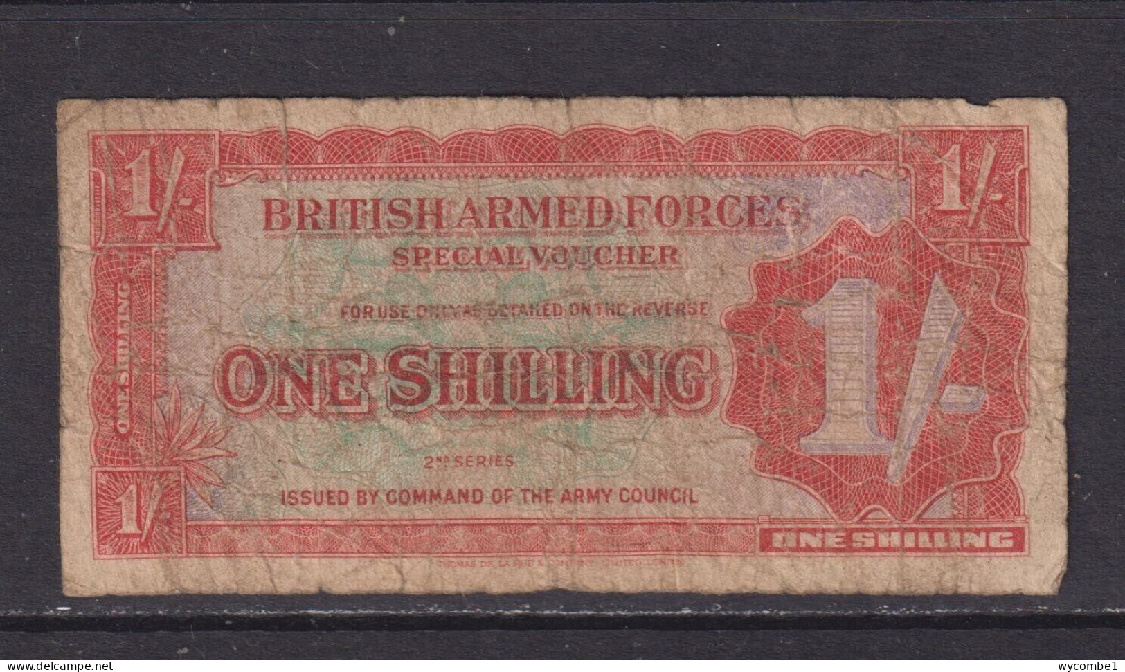 GREAT BRITAIN - 1948 British Armed Forces 1 Shilling Circulated Banknote (1) - Autorità Militare Britannica