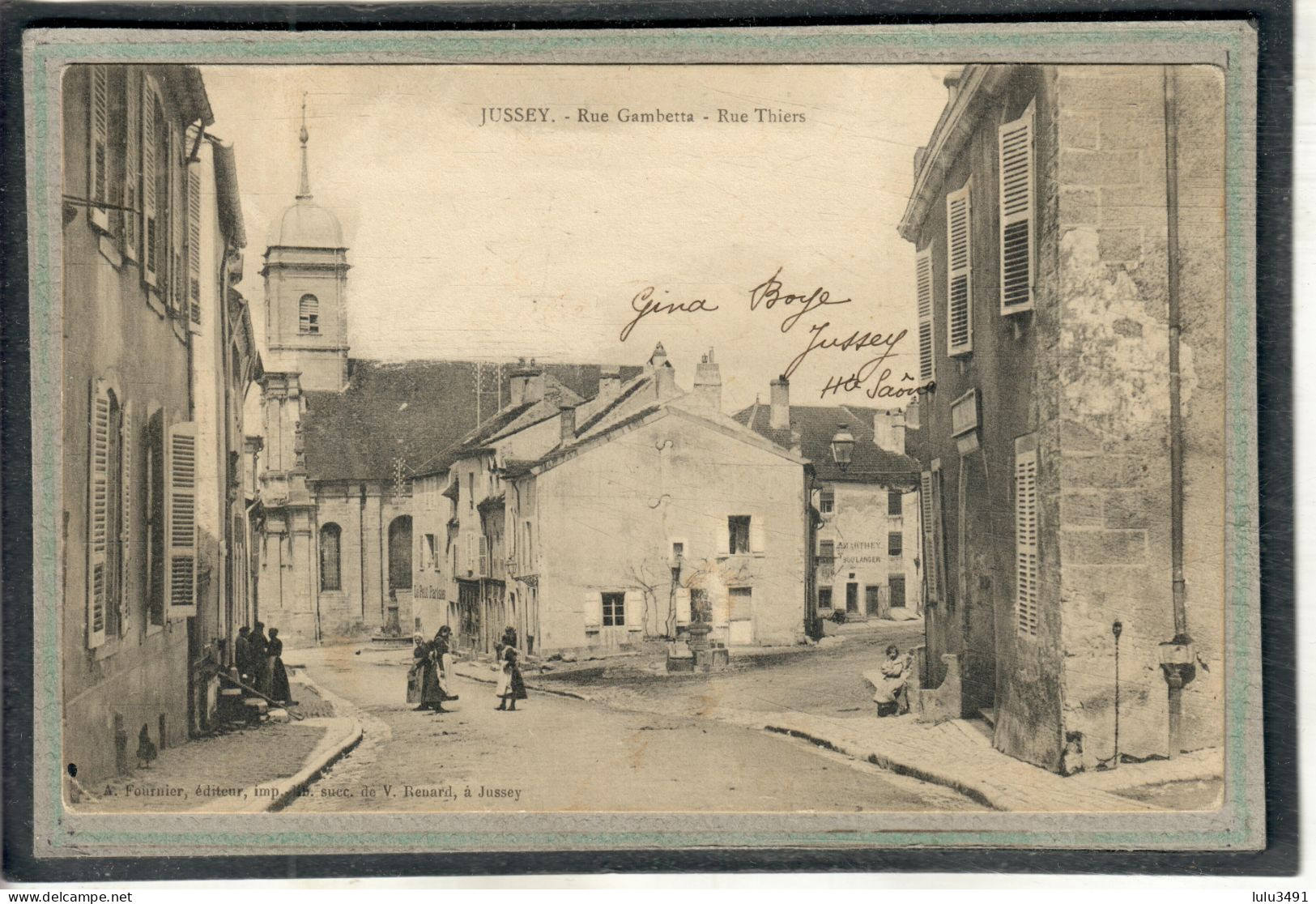 CPA - JUSSEY (70) - Aspect De La Rue Gambetta Et De La Rue Thiers En 1904 - Jussey