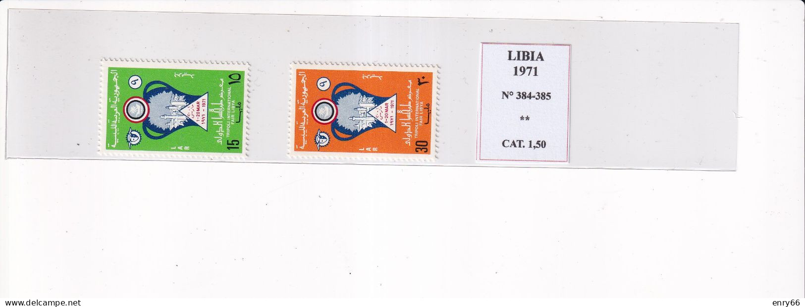 LIBIA 1971 N°384-385  MNH - Libia