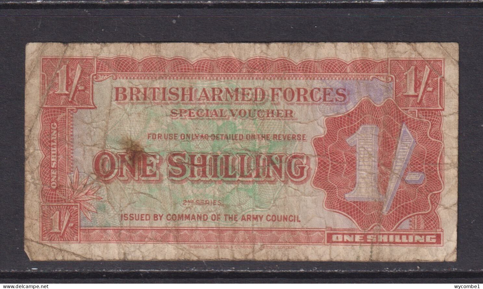 GREAT BRITAIN - 1948 British Armed Forces 1 Shilling Circulated Banknote (1) - Autorità Militare Britannica