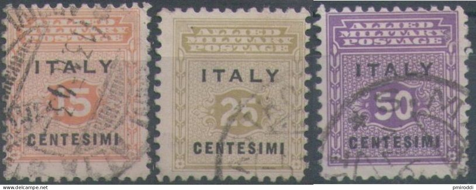 1943 Occupazione Anglo-Americana Sicilia, Usati, Sassone 1-2-4 - Occ. Anglo-américaine: Sicile