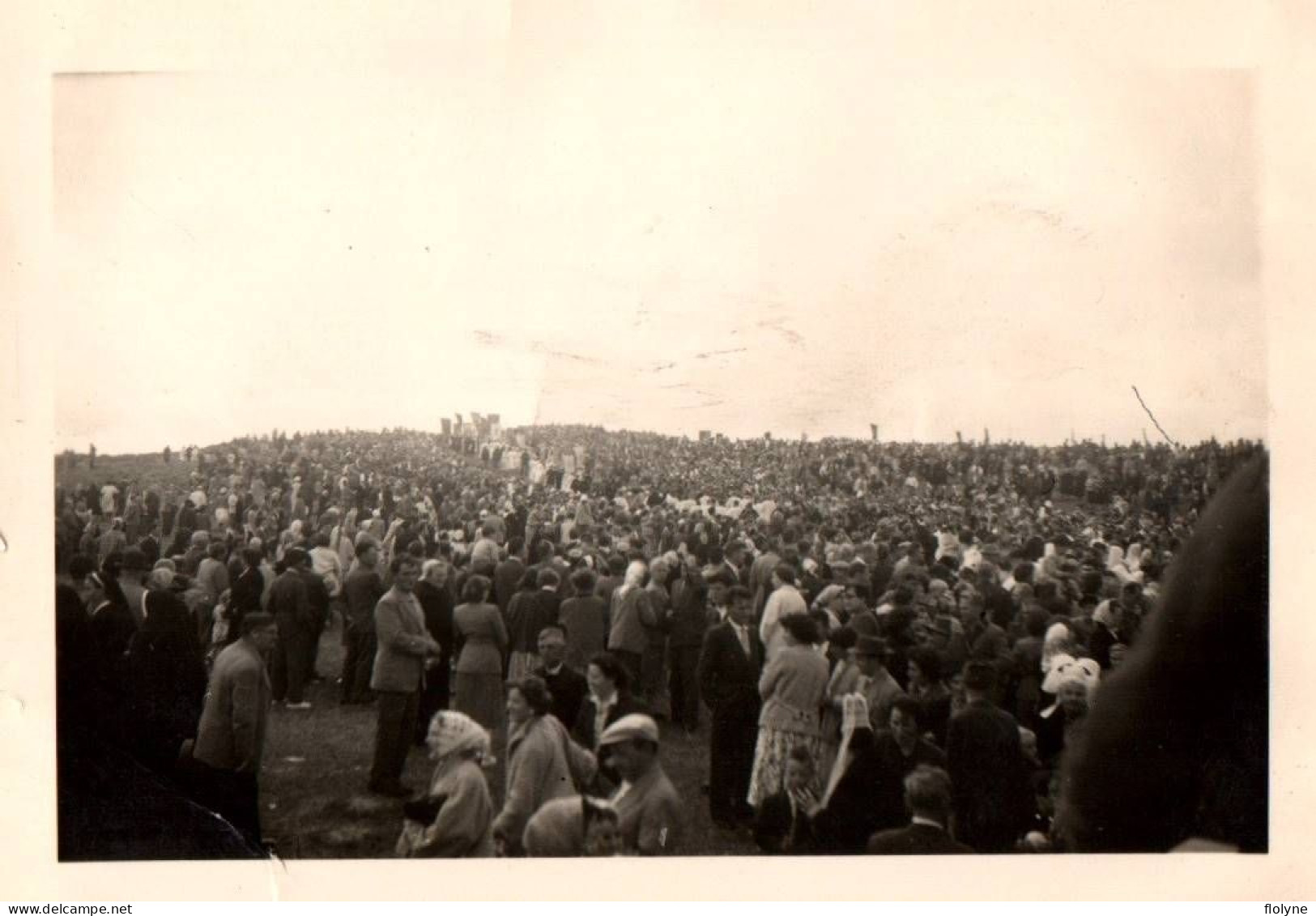 Sainte Anne D'auray - 3 Photos Ancienne - Le Pardon En Août 1956 - Procession Et Bénédiction Bateaux - 10x6,5 Cm - Sainte Anne D'Auray