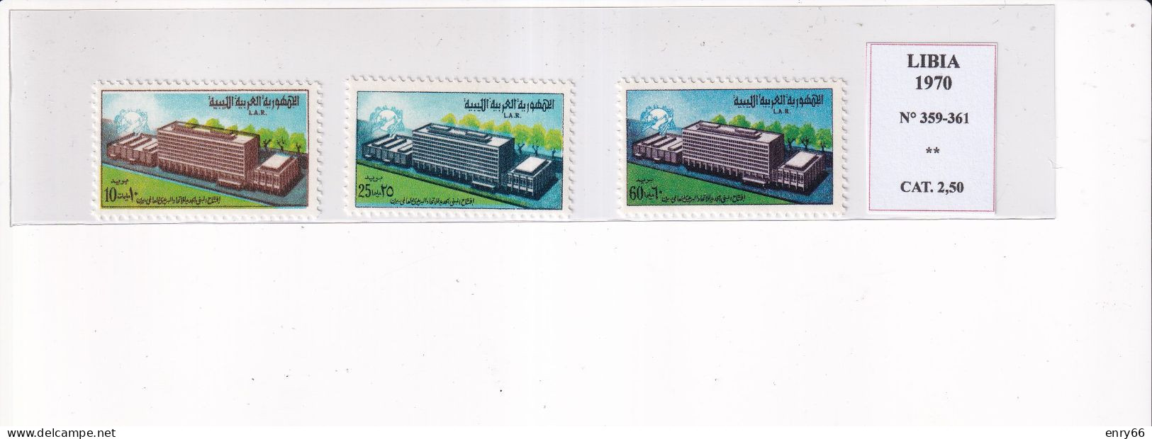 LIBIA 1970 N°359-361 MNH - Libia