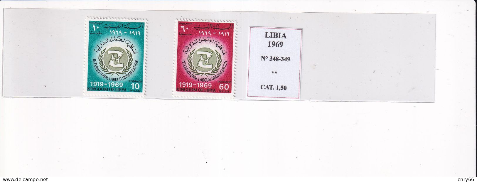 LIBIA 1969 N°348-349 MNH - Libia