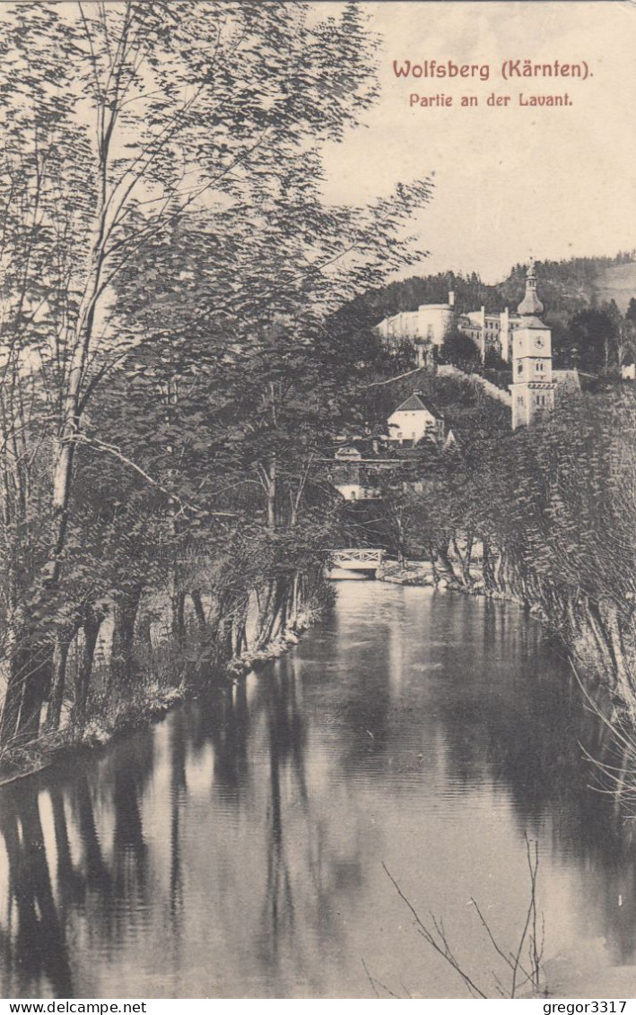 E2160)  WOLFSBERG - Partie An Der Lavant - TOP AK - 1911 - Wolfsberg