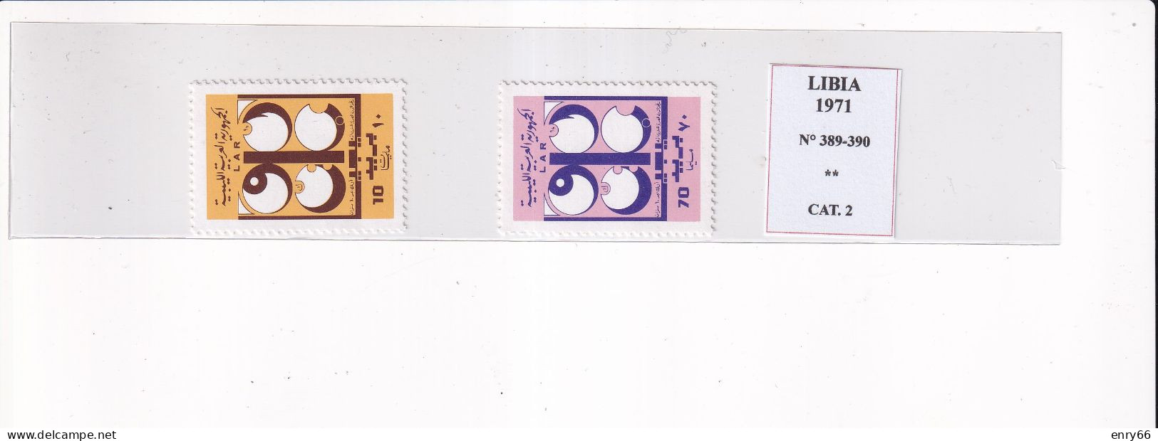 LIBIA 1971 N°389-390 MNH - Libia