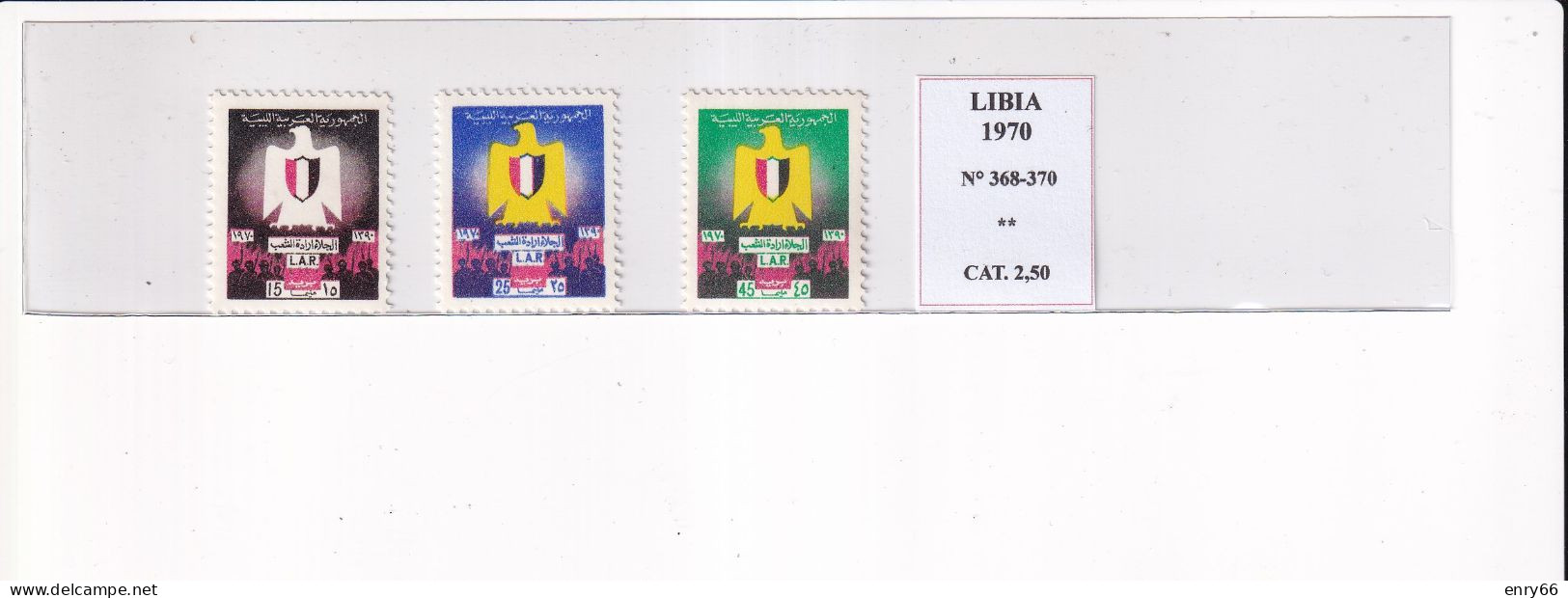 LIBIA 1970 N°368-370 MNH - Libia