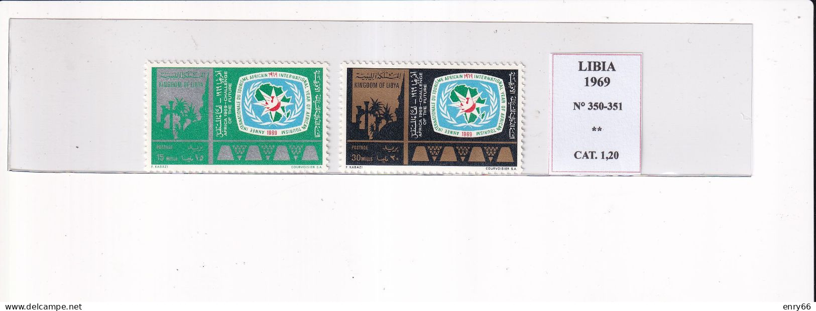 LIBIA 1969 N°350-351 MNH - Libia