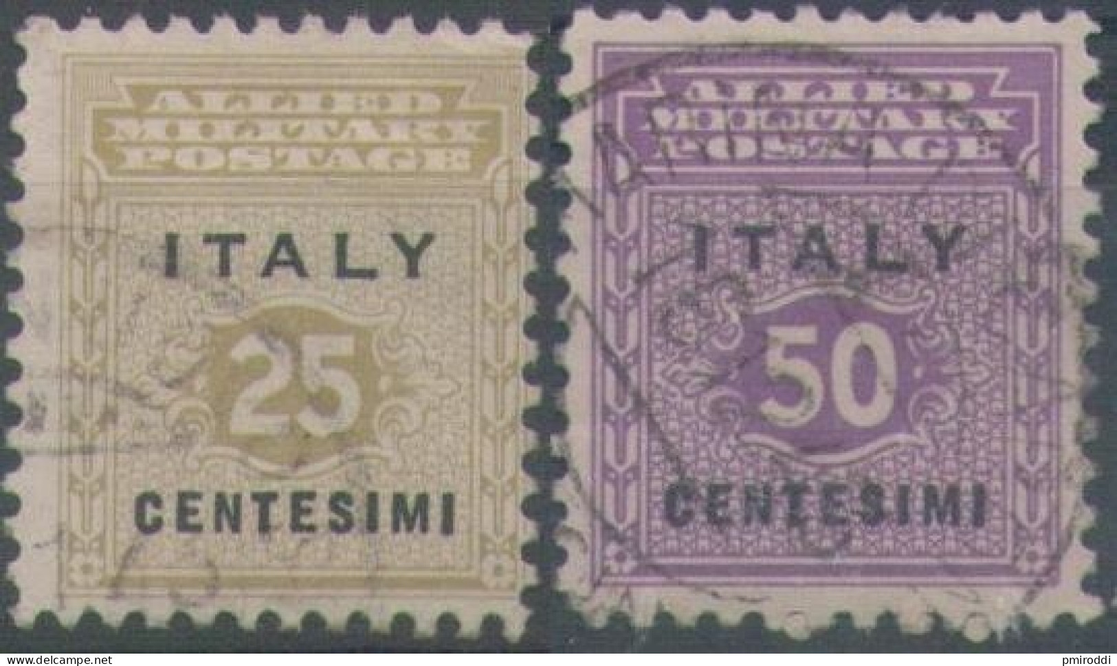 1943 Occupazione Anglo-Americana Sicilia, Usati, Sassone 2-4 - Britisch-am. Bes.: Sizilien