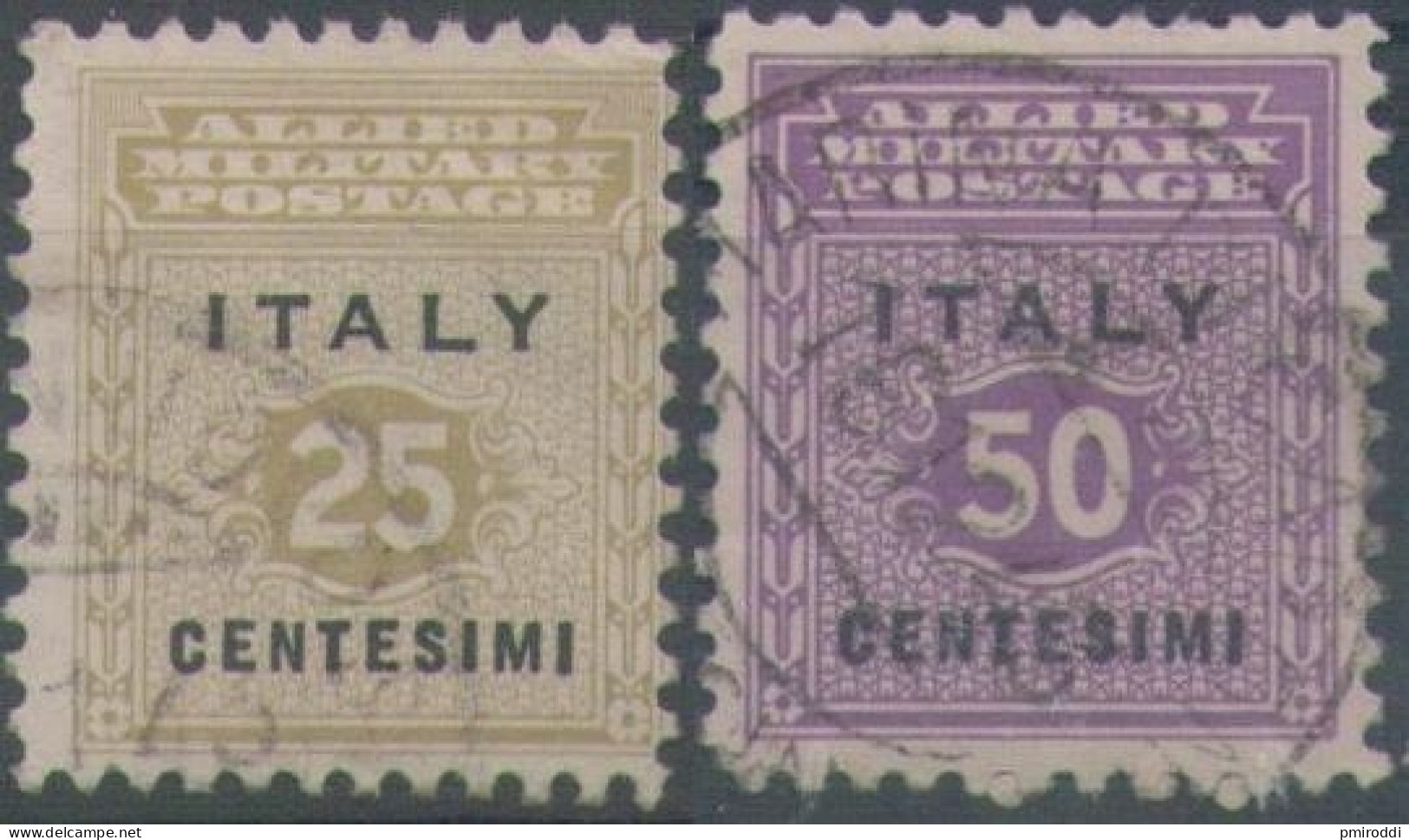 1943 Occupazione Anglo-Americana Sicilia, Usati, Sassone 2-4 - Occup. Anglo-americana: Sicilia