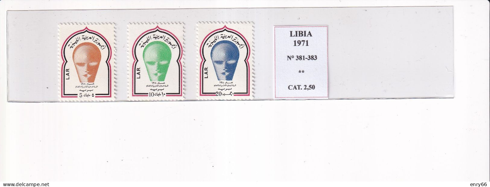 LIBIA 1971 N°381-383 MNH - Libia