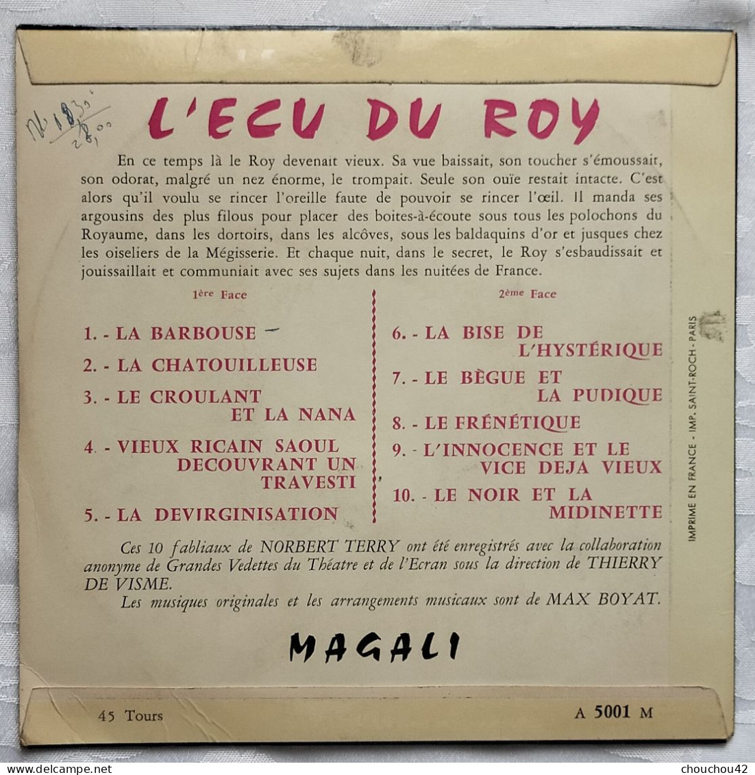 L'ecu Du Roy 10 Fabliaux De Norbert Terry - Comiques, Cabaret